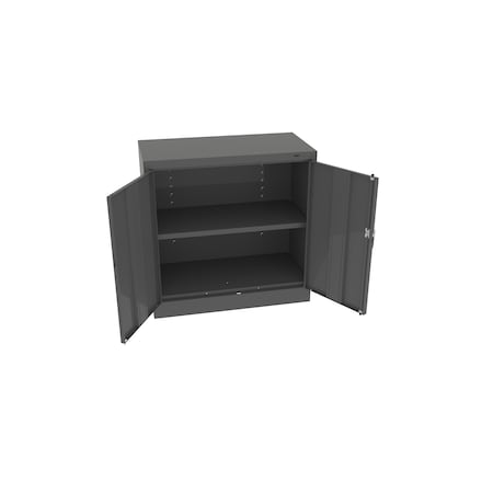 Tennsco Welded Strd Under-Counter Height Storage Cabinet, 36"Wx18"Dx36"H, Gry 3618-MGY